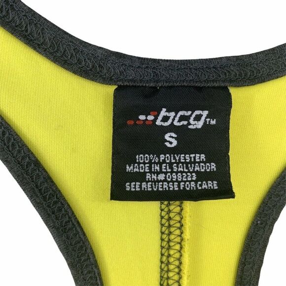 Yellow Racerback Athletic Tank Top BCG Small - Picture 3 of 4